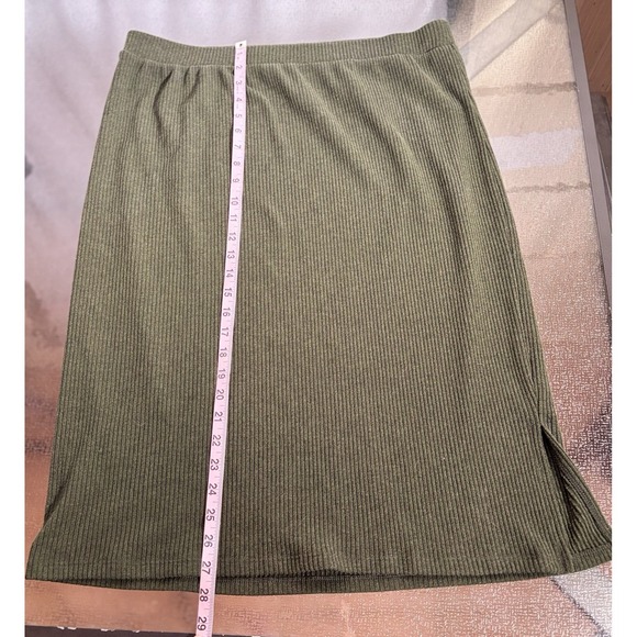 Old Navy Midi Skirt Womens XL Ribbed Knit Minimalist Casual Office Neutral Basic - Picture 6 of 6